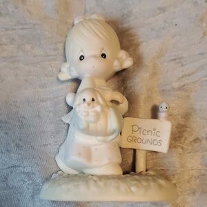 July- Precious Moments Porcelain Figurine with Black and White Accents